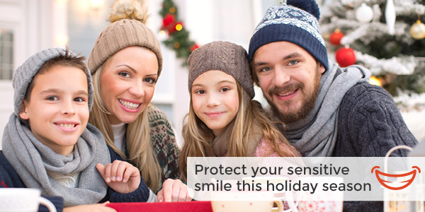 family protecting themselves from winter tooth sensitivity